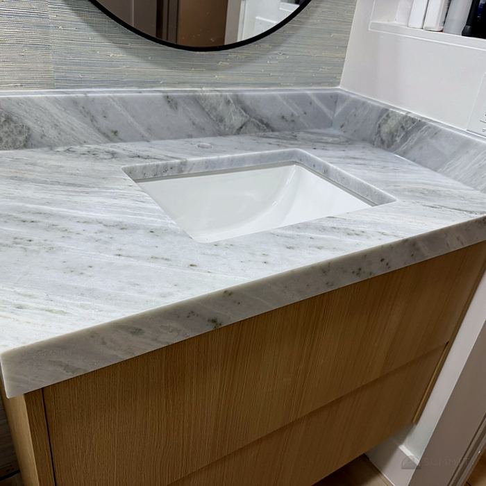 Bathroom vanity with stone countertop